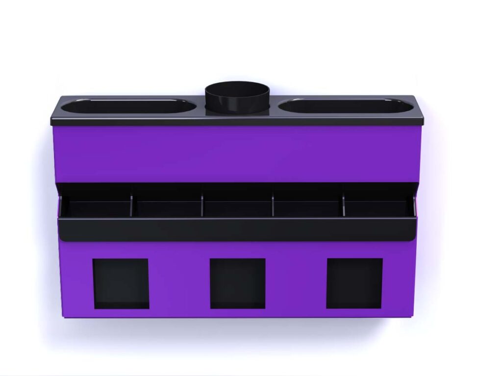 Standard Sauce Station with Sauce bottle tray, Condiment organiser and Napkin dispenser for large napkins
