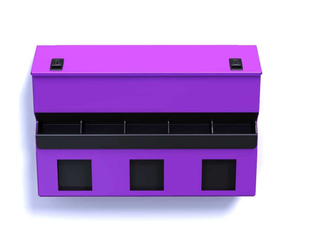 Saucestation with Steel Lid and 3 x Large Napkin Dispensers